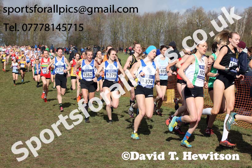 Senior womens 2019 British Athletics Inter Counties Cross Country, Prestwood Hall, Loughborough. Photo:  David T. Hewitson/Sports for All Pics
